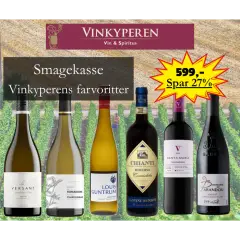 Vinkyperens Favoritsmagekasse med 6 flasker vin - 